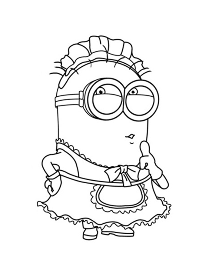 Minionki kolorowanki